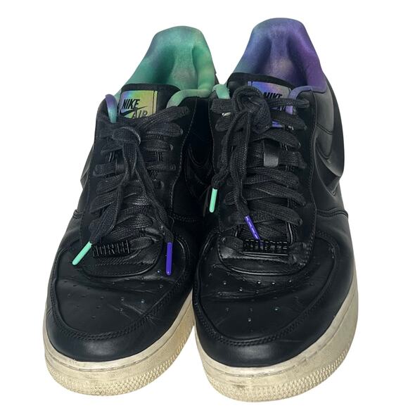 NIKE Air Force 1 Low Sneakers Northern Lights Holographic Leather Mens US 10.5 main image 10